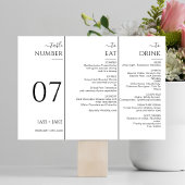 Moderne bruiloft diner menu bruiloft partij Trifol Kaart
