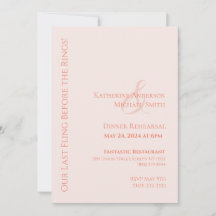 Moderne bruiloft diner repetitie-blush