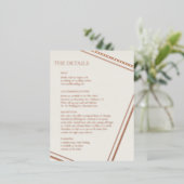 Moderne Bruiloft Echte Folie Details Kaart (Staand Voorkant)
