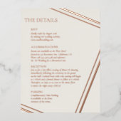 Moderne Bruiloft Echte Folie Details Kaart (Voorkant)