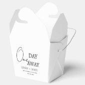 Moderne bruiloft een dag weg repetitie diner feest bedankdoosjes (Geopend)