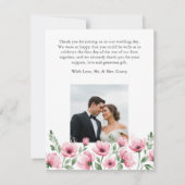 Moderne bruiloft Eenvoudige Aangepaste Foto DIY Da Bedankkaart (Achterkant)