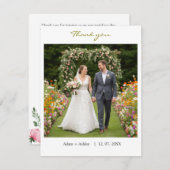 Moderne bruiloft Eenvoudige Aangepaste Foto DIY Da Bedankkaart (Voorkant / Achterkant)