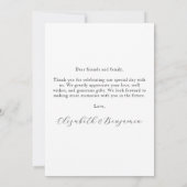 Moderne bruiloft Eenvoudige Gepersonaliseerde Foto Bedankkaart (Achterkant)