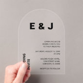 Moderne bruiloft eenvoudige vet acryl uitnodiging (Insitu (Draagbaar))