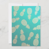 Moderne bruiloft Elegant Gold Foil Pineapple Coupl Kaart (Achterkant)
