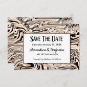 Moderne bruiloft Elegant Waterverf Pattern Custom Save The Date (Voorkant / Achterkant)