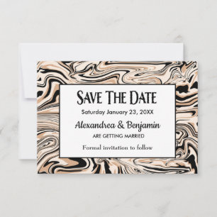 Moderne bruiloft Elegant Waterverf Pattern Custom Save The Date