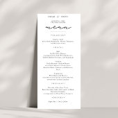 Moderne bruiloft | Elegant zwart-wit Menu