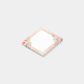 Moderne bruiloft - elegante grafische Waterverf ro Post-it® Notes (Schuin)