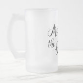 Moderne bruiloft Elegante Moeder van de bruidegom Matglas Bierpul (Links)