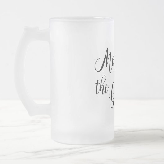 Moderne bruiloft Elegante Moeder van de bruidegom Matglas Bierpul (Links)