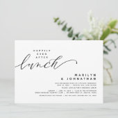 Moderne bruiloft Elopement gelukkig ooit na de lun Kaart (Staand voorkant)