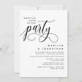 Moderne bruiloft elopement gelukkig ooit na feest kaart (Voorkant)