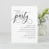 Moderne bruiloft elopement gelukkig ooit na feest kaart (Staand voorkant)