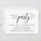 Moderne bruiloft elopement gelukkig ooit na feest kaart (Voorkant)