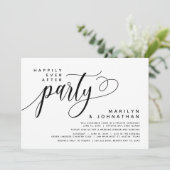 Moderne bruiloft elopement gelukkig ooit na feest kaart (Staand voorkant)