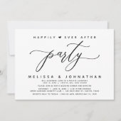 Moderne bruiloft elopement gelukkig ooit na feest kaart (Voorkant)