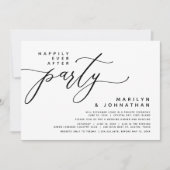 Moderne bruiloft elopement gelukkig ooit na feest kaart (Voorkant)