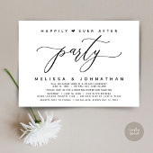 Moderne bruiloft elopement gelukkig ooit na feest kaart