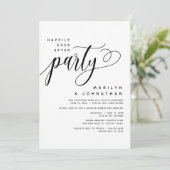 Moderne bruiloft elopement gelukkig ooit na feest kaart (Staand voorkant)