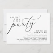 Moderne bruiloft elopement gelukkig ooit na feest kaart (Voorkant)