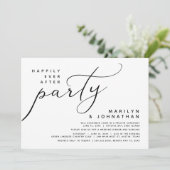 Moderne bruiloft elopement gelukkig ooit na feest kaart (Staand voorkant)