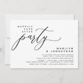 Moderne bruiloft elopement gelukkig ooit na feest kaart (Voorkant)