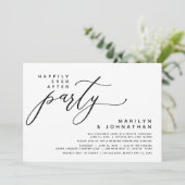 Moderne bruiloft elopement gelukkig ooit na feest kaart (Staand voorkant)