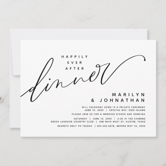 Moderne bruiloft Elopement gelukkig ooit na het di Kaart (Voorkant)