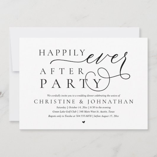 Moderne bruiloft Elopement, nog lang en gelukkig n Kaart (Voorkant)