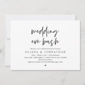 Moderne bruiloft Eve Bash, repetitie diner Kaart (Voorkant)