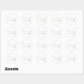 Moderne Bruiloft Feest Klassieke Ronde Stickers (Vel)