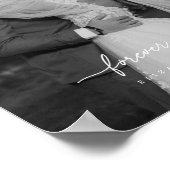 Moderne bruiloft 'Forever Yours' Paar Foto Poster (Hoek)
