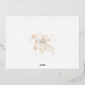 Moderne bruiloft foto collage bewaart de datum folie uitnodiging (Achterkant)