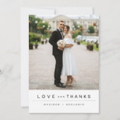 Moderne bruiloft foto collage Hartelijk dank Bedankkaart (Voorkant)