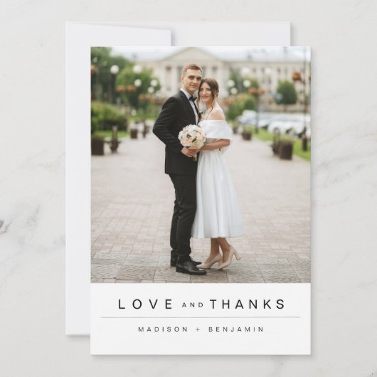 Moderne bruiloft foto collage Hartelijk dank Bedankkaart (Voorkant)
