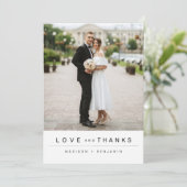 Moderne bruiloft foto collage Hartelijk dank Bedankkaart (Staand voorkant)