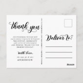 Moderne bruiloft foto collage Hartelijk dank Briefkaart (Achterkant)