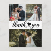 Moderne bruiloft foto collage Hartelijk dank Briefkaart (Voorkant)