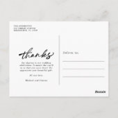 Moderne bruiloft foto collage Hartelijk dank Briefkaart (Achterkant)