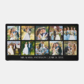 Moderne bruiloft foto collage - Kies uw kleur Bureaumat (Voorkant)