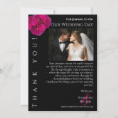 Moderne bruiloft foto-dank u- kaart (Voorkant)