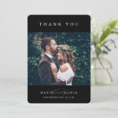 MODERNE BRUILOFT foto eenvoudige klassieke serif z Kaart (Staand voorkant)