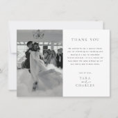 Moderne bruiloft foto Hartelijk dank Bedankkaart (Voorkant)