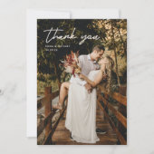 Moderne bruiloft foto Hartelijk dank Bedankkaart (Voorkant)