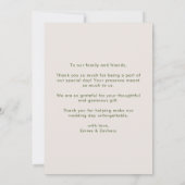 Moderne bruiloft foto Hartelijk dank Bedankkaart (Achterkant)