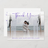 Moderne bruiloft foto Hartelijk dank Bedankkaart (Voorkant / Achterkant)