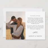 Moderne bruiloft foto Hartelijk dank Bedankkaart (Achterkant)