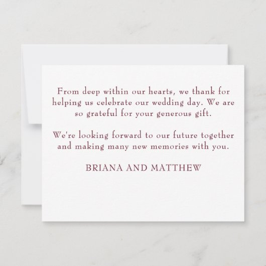Moderne bruiloft foto Hartelijk dank Bedankkaart (Achterkant)